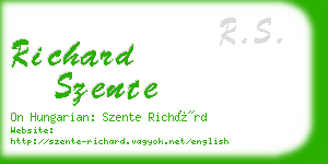 richard szente business card